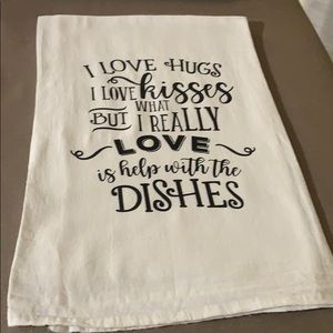 Custom Tea Towel " I love hugs"